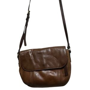 Fossil Crossbody Bag Purse Brown Leather